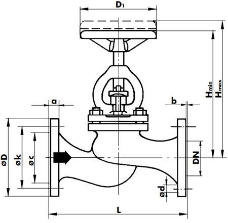 Plinski ventili prirubnički TIP PV-P