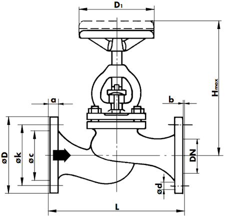 Plinski ventili prirubnički TIP PV-P